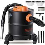 BACOENG Ash Vacuum for Pellet Stoves, Fireplace Ash Vac 5.2 Gallon 1200w with Double Stage Filtration System, Ash Vacuum Cleaner for Fireplaces, Wood Stove, Pellet Grill
