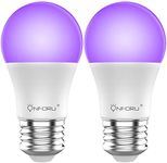 Onforu 2 Pack 9W UV LED Bulb, Black Light Bulb with E27 Base, UVA Level 385-400NM, Blacklights, Ultraviolet Fluorescent Lamp for Party, Glow in The Dark, Body Paint, Fluorescent Poster, Neon Glow