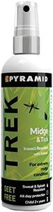 Pyramid Trek Midge & Tick No DEET Midge/Tick/Mosquito Repellent DEET FREE Saltidin Spray - 100ml
