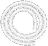 10mm Spiral Cable Tidy Wrap Management Storage Organizer 2M for TV Computer (White)