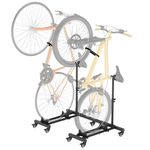 Sttoraboks Vertical Bike Stands (2 Pack)，Standing Bike Rack for Garage Floor，Upright Bicycle Floor Stand Indoor Bike Holder with Adjustable Height for Garage & Apartment - for Wheels Sizes up to 29”
