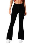 TOPLOT High Waist Flare Leg Jeans (Jeans-5155-Black-36)