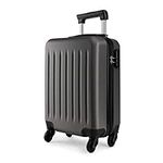 Kono 19 inch Carry On Luggage Lightweight Hard Shell Hand Suitcases ABS 4 Wheel Spinner Luggage 2 Year Warranty Durable (Grey)