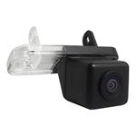 Navinio Backup Camera for Car, Waterproof Rear-view License Plate Car Rear Reverse Parking Camera for C/E/CLS/CLK/SLK/SL Class W209 W203 W211 W219 E320 R171 S211 R230 C219 (No. 2 size 25*65mm Up Round Edge)