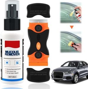 Adhesive Remover, Glue Remover, 1.7 oz Clear Sticker Remover Spray with Plastic Razor Blade Scraper, Decal Remover, Versatile Cleaning Solution Removal for Label Sticker Residue (vv-1)