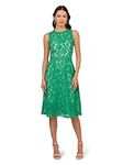 Adrianna Papell Women's Lace Midi Dress, Botanic Green, 12