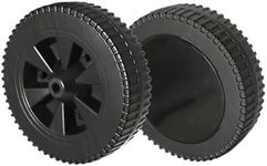 SMZhomeone 2Pcs Grill Wheels Replacement Parts 7 Inch ForCharbroil Grills And Other Brand Black Plastic Wheel(170MM)