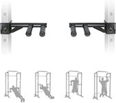 SYL Fitness Dip Bar Attachments for 2" x 2" or 3" x 3" Power Rack - Narrow & Wide Dips Double Handles (Patent Pending) (For 3" x 3" Rack)