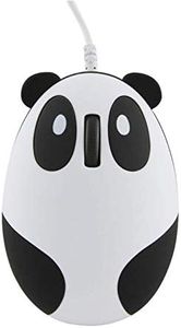 CHUYI Super Cute Wired Mouse Cartoon Panda Shape Mini Mouse Novelty Portable Computer Mouse Unique Small Desktop Mouse Laptop PC Mouse for Women Kids Girls