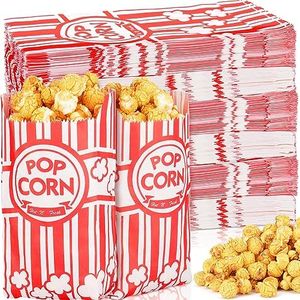 1000pcs Paper Popcorn Bags for Party, 1 Oz Small Vintage Individual Servings Popcorn Container Pop Corn Bags Bulk for Popcorn Machine Accessories Supplies Movie Nights (1000)