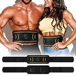 EMS Muscle Stimulator Abs Trainer, Abdominal Trainer with USB Rechargeable, 6 Modes & 8 Intensities Ab Trainer Belt for Men & Women Home Body Fitness Stimulator