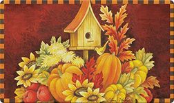 Toland Home Garden 800287"Fall Birdhouse Harvest/Fall Decorative Standard Mat, 18" X 30"