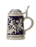 Amoy-Art Beer Stein Mug German Bavarian Drinking Stanley Drinking Mug with Lid for Man 0.6Liter