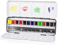 Sennelier - L'Aquarelle Professional Watercolor Paint Set (12 Half Pans) with Metal Palette Box | High Honey Content for More Luminosity & Brilliance