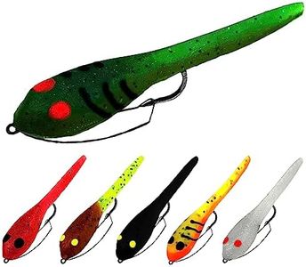 Delong Lures - Pre-Rigged Tadpoles Bass, Crappie, Panfish Lures, Freshwater and Saltwater… (3" Medium Weedless)