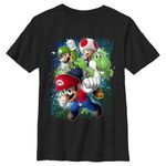 Fifth Sun Boy's Nintendo Mario Jump T-Shirt - Black - Large