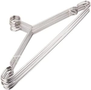 10 pcs Stainless Steel Security Clothes Hangers Metal Anti Theft Suit Hanger Hotel Style Ring Lock Closed Loop Coat Hangers for Hotels, Retail and RVs