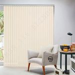 MSR 116 Polyester Vertical Blinds/Curtains and Shades for Home Furnishing(Balcony,Kitchen,Bedroom,Bathroom etc) Cream (4 ft(W)*6 ft(H))