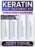 NYK1 StraightBond Keratin Hair Treatment Kit (with Aftercare Set) Genuine Brazilian Keratin Treatment Kit For Straight, Frizz-Free, Smooth, Humid Resistant Hair Lasting 4 months - Formaldehyde-Free