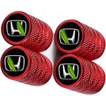 Greenworld Premium Red Metal Car Tyre Valve Cap Air Cap Car Tyre Valve Stem Cap Air Covers with Logo (HON-DA)