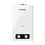 CAMPLUX BY264 Indoor Gas Water Heater 10 litres, Domestic Instantaneous LPG Shower, for Household, Butane/Propane, 3V