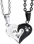 INBLUE Heart Matching Puzzle Neckla