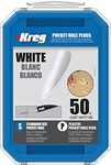 Kreg CAP-WHT-50 White Plastic Plugs 50 Count