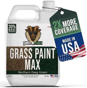 PetraMax Green Grass Paint - Green Grass Lawn Spray for Dead & Dormant Lawn Paint, Green Lawn Spray, Lawn Spray Paint, Long-Lasting Concentrate Green Dye for Lawn - Northern Deep Green - 32 oz