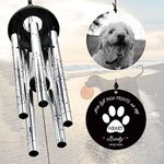 ASTARIN Pet Personalized Name Photo 30" Wind Chimes, Pet Memorial Gifts for Loss of Dog, Custom Picture Dog Remenbrance Gift in Memory, Sympathy Family Love Pet Dog Cat Gift for Son Daughter Friends