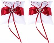 jojofuny 2pcs White Red Bridal Wedd