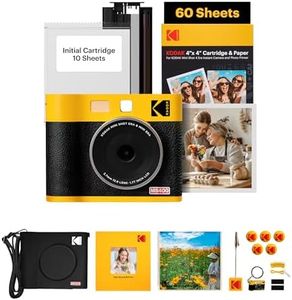 KODAK Mini Shot 4 ERA 4PASS 2-in-1 Instant Camera and Photo Printer (4x4) (Yellow, Camera + 70 Sheets + Gift Accessories)
