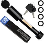RETRUE Trailer Hitch Receiver Pin Lock - Black, 2 and 2-1/2 Inch Receiver, 5/8" Dia Pin Lock for Securely Locking Trailer Hitch with Two Keys
