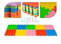 Large Soft Foam EVA Kids Floor Mat Jigsaw Tiles Interlocking Garden Play Mats,Gym Mat Set Multi-Color- Each Tile (30x30cm) and Children’s Floor Soft EVA Foam Tiles Play (18 pieces (18 Square feet))