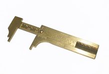 Beadwaala Beading & Jewelry Tool,Brass Pocket Vernier Caliper Ruler, Sliding Gauge Mini Vernier Caliper Double Scales MM/Inch Measuring Tool (80mm) Per Pcs