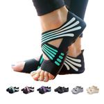 ABIRAM Yoga Socks Toeless Non-Slip Grips & Straps, for Pilates, Barre, Ballet, Bikram, Workout for Women