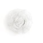 Lush Decor Ruffle Layer Flower Decorative Throw Pillow, 17" Round, White - Ruffle Round Pillow - Throw Pillows for Bed, Couch, Or Chair