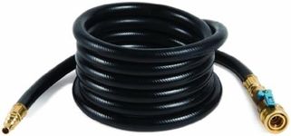 Camco 10ft Heavy Duty Quick-Connect RV Propane Hose, Connects RV Propane Supply with Olympian 5100, 5500 and Other Low Pressure Grills (57282), Black