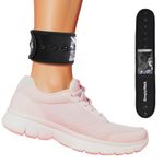 SimplyWalk Adjustable Ankle Band for Fitness Pedometer, Soft Wear Ankle Band with Transparent Pouch for Step Counter and Smart Watch (Steps Tracker Not Included) (Black)
