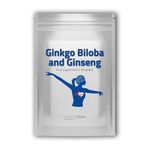 30 Ginkgo Biloba & Ginseng Tablets | 1,560mg per Tablet | High Strength Vegan Supplement (from 120mg Ginkgo Biloba Extract & 120mg Ginseng Extract) | for Clarity, Memory & Focus | 1 Month's Supply