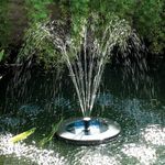 SolarShower Float Pond Fountain 200 with Multicolour LED Lights