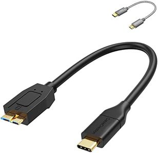 CableCreation Short USB C to Micro B Hard Drive Cable 1FT 10Gbps + Short USB C to Micro USB Cable 0.65FT