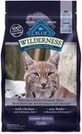 Blue Buffalo Wilderness High Protein Grain Free, Natural Mature Dry Cat Food, Chicken 2.2kg bag - Medium Bag, kibble