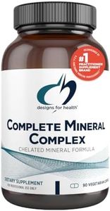 Designs for Health Complete Mineral Complex - Essential + Trace Minerals Supplement with Magnesium Malate, Chromium, Zinc + More - Iron-Free Multi Minerals Blend - Vegan + Gluten Free (90 Capsules)