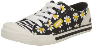 Rocket Dog Women's Jazzin Walking Shoe, Black Daisy D01, 6 UK