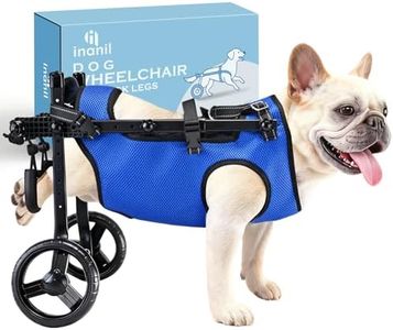 Dog Wheelchair for Back Legs – Adjustable Height/Length/Width, Sturdy Wheelchair with All-Terrain Shock-Absorbing Wheels, Mobility Support for Injured or Disabled Small & Medium Dogs & Cats, Blue (M)