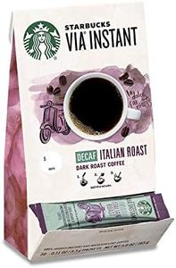 Starbucks VIA Instant Coffee, Dark Roast Coffee, Decaf Italian Roast, 100% Arabica, 1 box (50 packets)