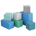 ECR4Kids Softzone Foam Big Building Blocks, Soft Play for Kids (7-Piece Set), Big Blocks, Contemporary