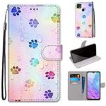 Tznzxm ZTE ZMax 10 / ZTE Z6250 Wallt Case, Lovely Painting Premium PU Leather Flip Style Cover with Kickstand and Card Holder Slots Protective Magnetic Phone Case for Consumer Cellular ZMax 10