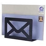 MyGift Black Metal Desktop Mail Hol