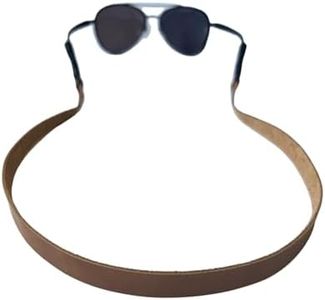 PROVBORN Full-grain Leather Glasses Strap Handmade Sports Sunglasses Eyeglasses Holders Around Neck Gifts for Men Women (Coffee Bean Brown, Average)